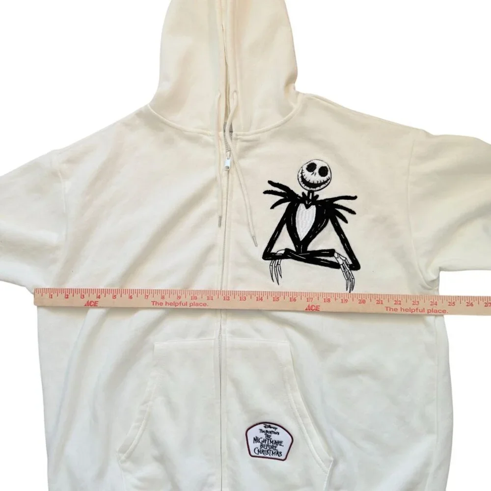 Disney The Nightmare Before Christmas Hoodie Sweatshirt Women's Size XXL Ivory - Picture 10 of 10